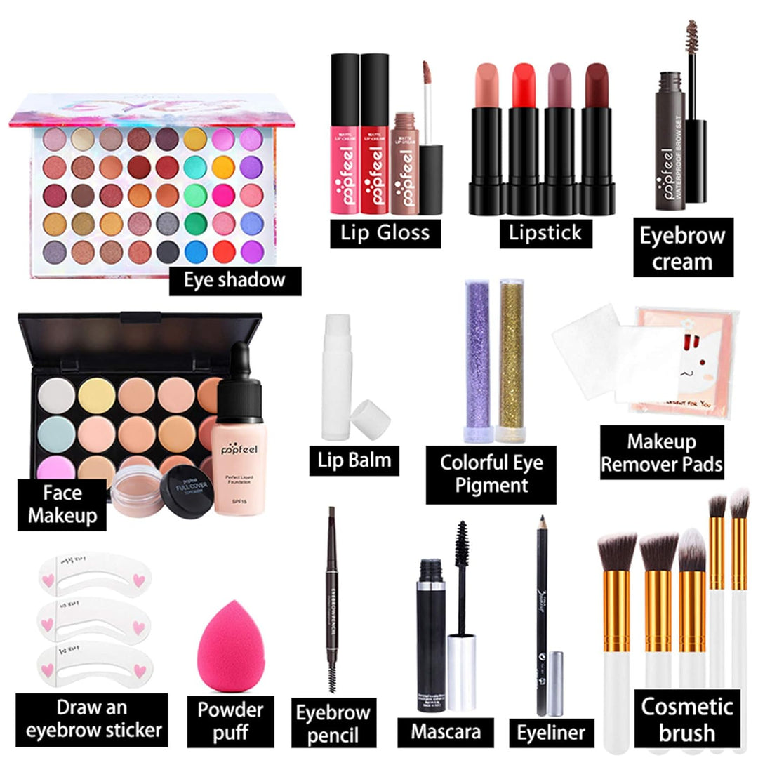 FantasyDay Multifunktions Exquisite Kosmetik Geschenkset Make-up Schmink Kit für Gesicht, Augen und