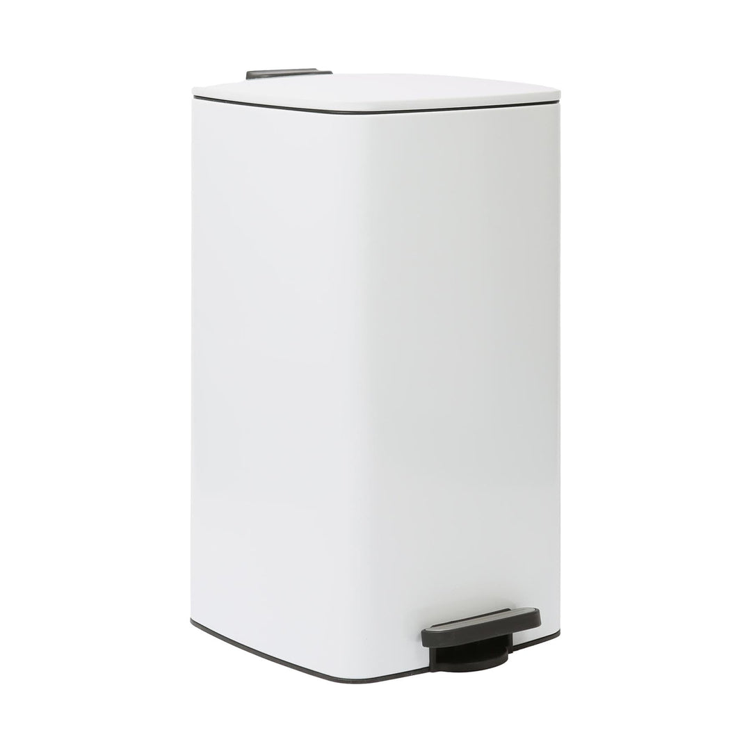 Harbour Housewares 30L Edelstahl Treteimer Weiss Square Küchenmülleimer | 30L quadratischer Edelstah