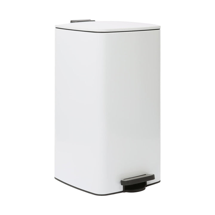 Harbour Housewares 30L Edelstahl Treteimer Weiss Square Küchenmülleimer | 30L quadratischer Edelstah