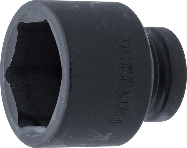 BGS 5856 | Kraft-Steckschlüssel-Einsatz Sechskant | 25 mm (1") | SW 56 mm Schlüsselweite: 56 mm, Sch