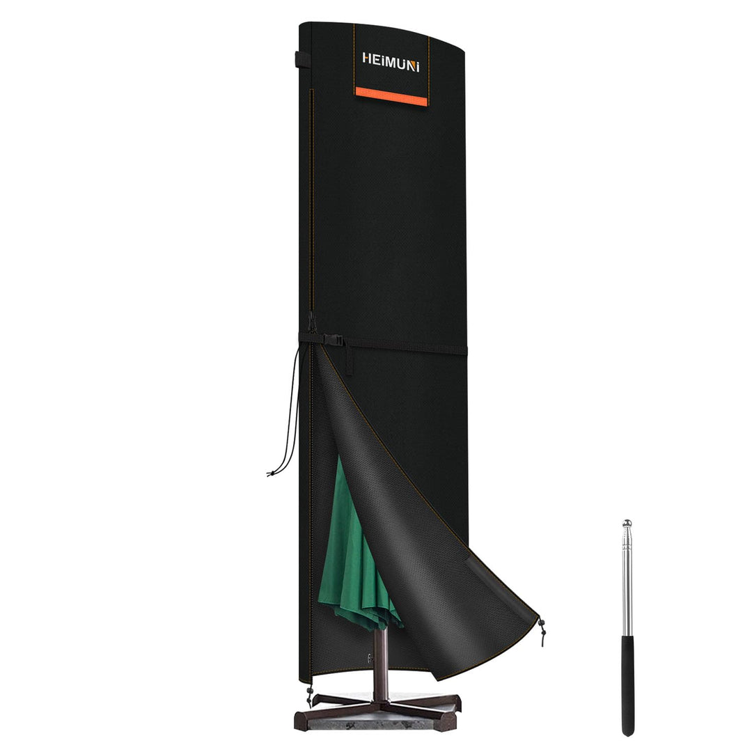 HEIMUNI Ampelschirm Schutzhülle, Sonnenschirm Schutzhülle mit Stab, Abdeckung für Sonnenschirm 2 bis