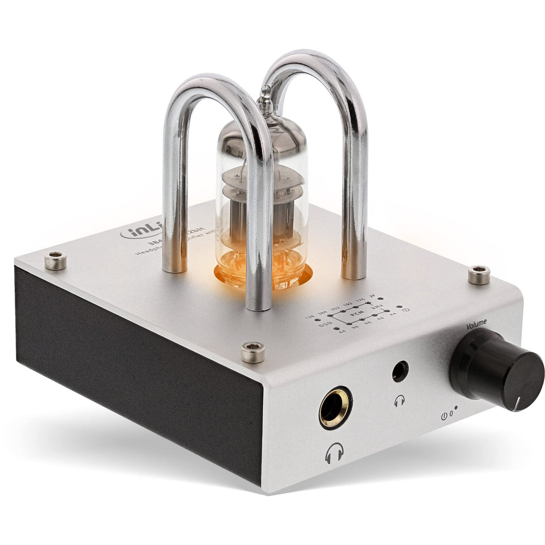 InLine 99206I AmpUSB, Hi-Res AUDIO HiFi DSD Kopfhörer-Röhrenverstärker, USB Digital Audio Konverter,