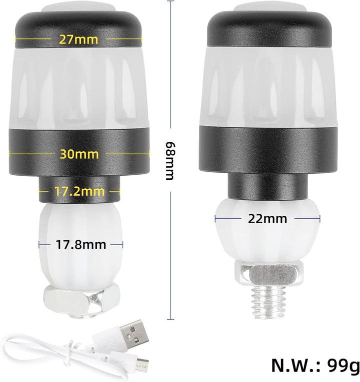 LED-Lenkerblinker Elektroroller für Xiaomi/Segway Ninebot, Wiederaufladbar, Wasserdicht, Universelle