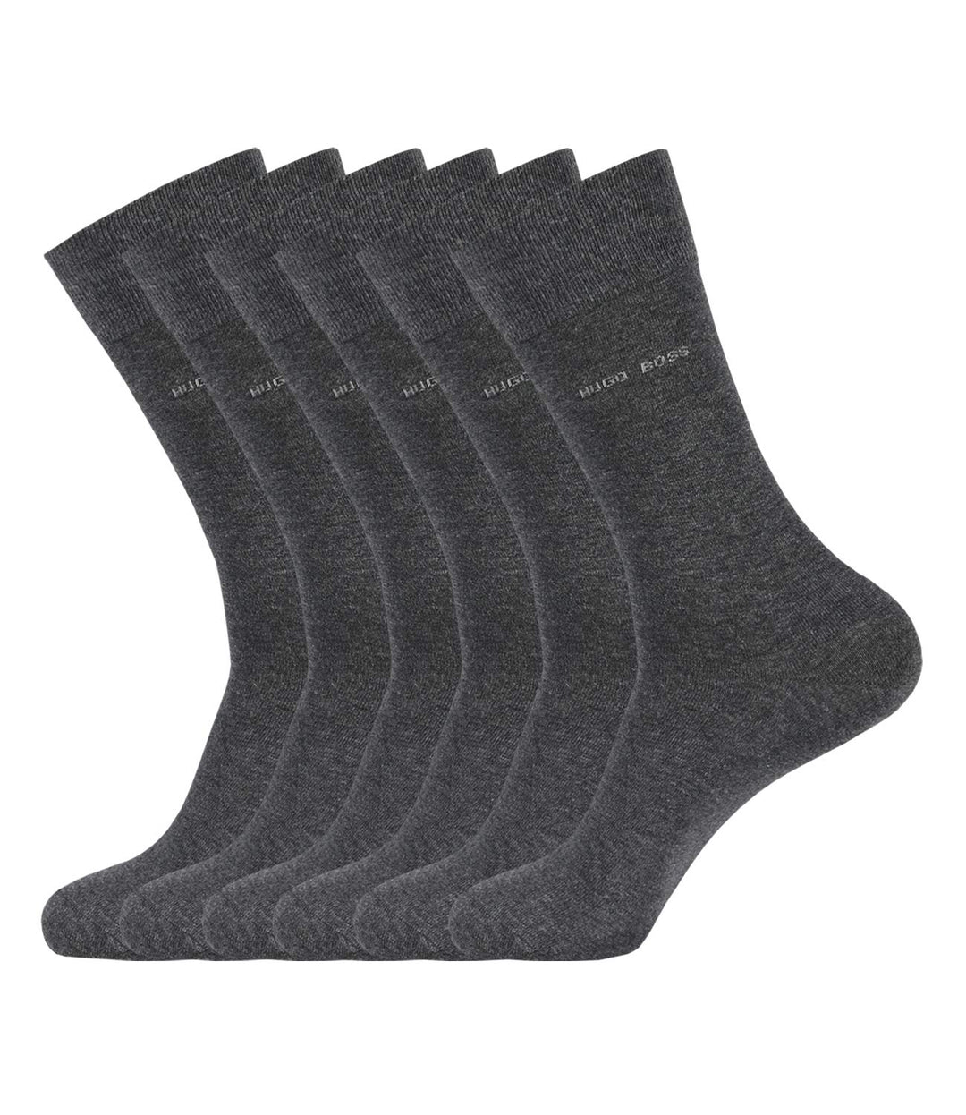 Hugo Boss Herren Socken Strümpfe Business Marc RS Uni 50388436 6 Paar, Farbe:Grau, Grösse:39-42, Art