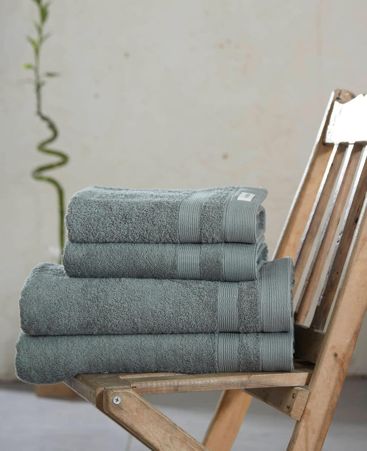 PandaHome Handtuch Set aus Baumwolle - 2 Badetucher, 2 Handtücher - 100% Baumwolle Towel, Schnelltro