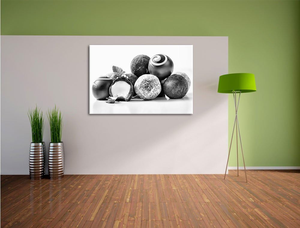 Pixxprint Schokotrüffelbällchen als Leinwandbild/Grösse: 100x70 / Wandbild/Kunstdruck/fertig bespann