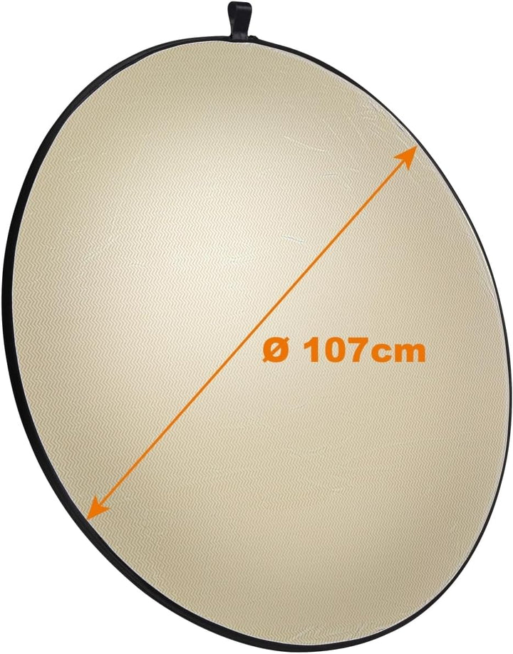 Walimex 5in1 Faltreflektor Set 107 cm (inkl. Transporttasche) wavy gold/silber/weiss/schwarz/transpa