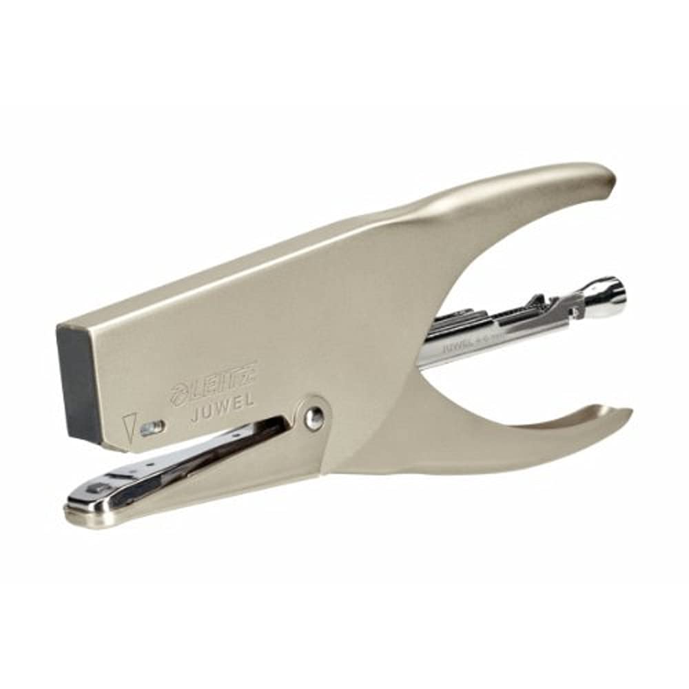Leitz Juwel 3000 Flachheftzange, Für 30 Blatt, Ergonomisches Design aus Metall, Hinterlademechanik,