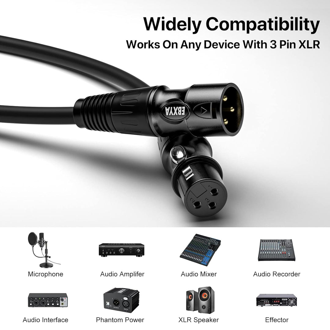 EBXYA XLR Kabel Mikrofonkabel 30M 3-Pin symmetrisch XLR Stecker auf Buchse Kabel Mikrofonkabel DMX K