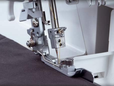 Juki MO-214D Kirei 4 Faden Overlockmaschine, für Einsteiger und Vielnäher, mit hochbelastbarem Ober-