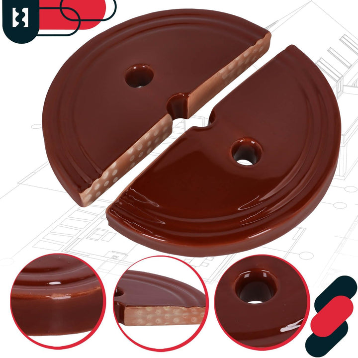 KOTARBAU® Beschwerungsstein 230 mm für Gärtopf aus Steinzeug Halbiert Fermentiergewicht für Sauerkra