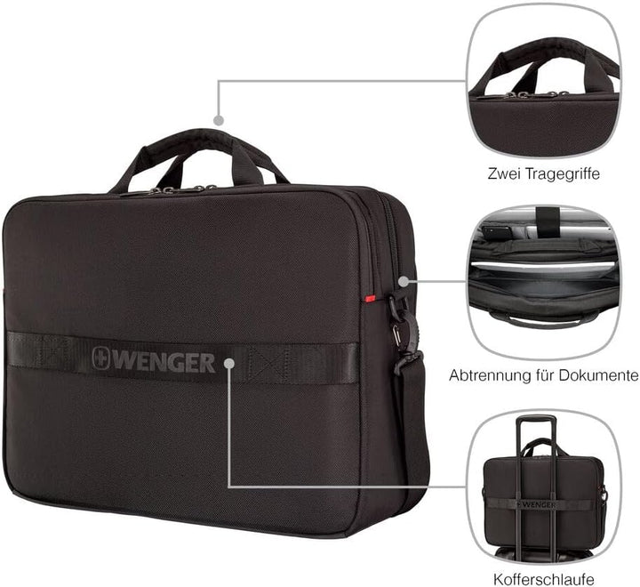 WENGER XE Brief Laptop-Tasche zum Umhängen, Notebook, Tabletfach, Aktentasche, Organizer, Damen Herr