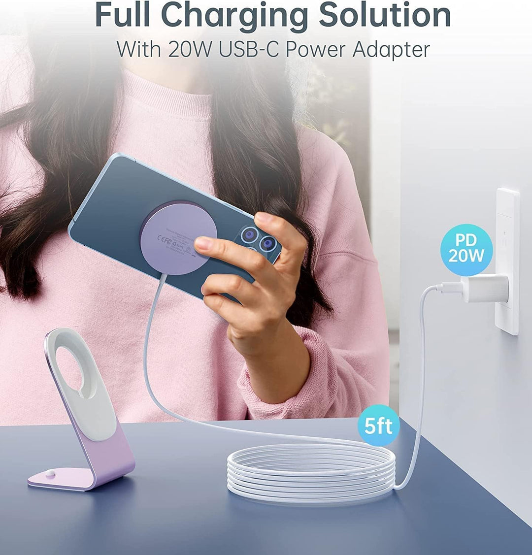 Ladegerät,Wireless Charger mit iPhone ladestation,induktive ladestation,magnetisch Induktionsladeger