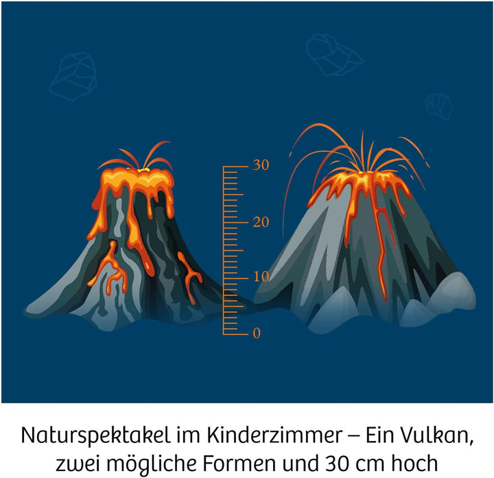 KOSMOS 637286 Urzeit-Vulkan, Bauen - Anmalen - Ausbrechen Lassen, 35cm Durchmesser, Experimentierkas