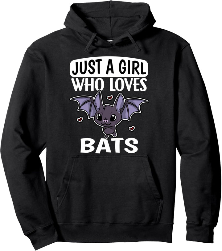 Just A Girl Who Loves Bats Lustiges Fledermaus Kostüm Pullover Hoodie