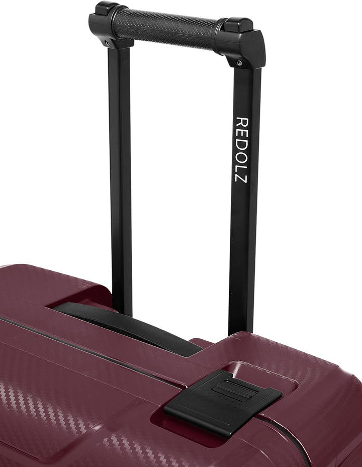 REDOLZ Hartschalen Check-in Koffer ohne Reissverschluss | 3-Punkt-Verschluss-System | Grosser XL Tro