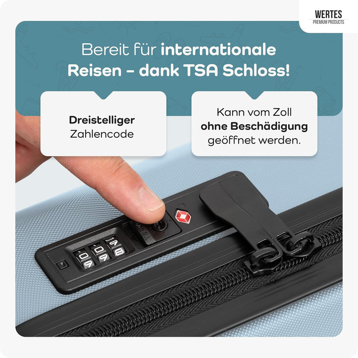 Handgepäck Koffer 55x40x20cm - 36L - TSA Schloss - Kabinenkoffer mit Dopperollen, Reisekoffer, Handg