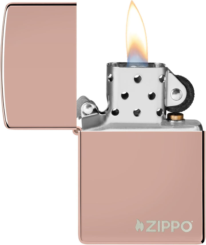 Zippo Farbige Feuerzeuge Zippo Logo in Rotgold Logo, Zippo Logo in Rotgold Logo