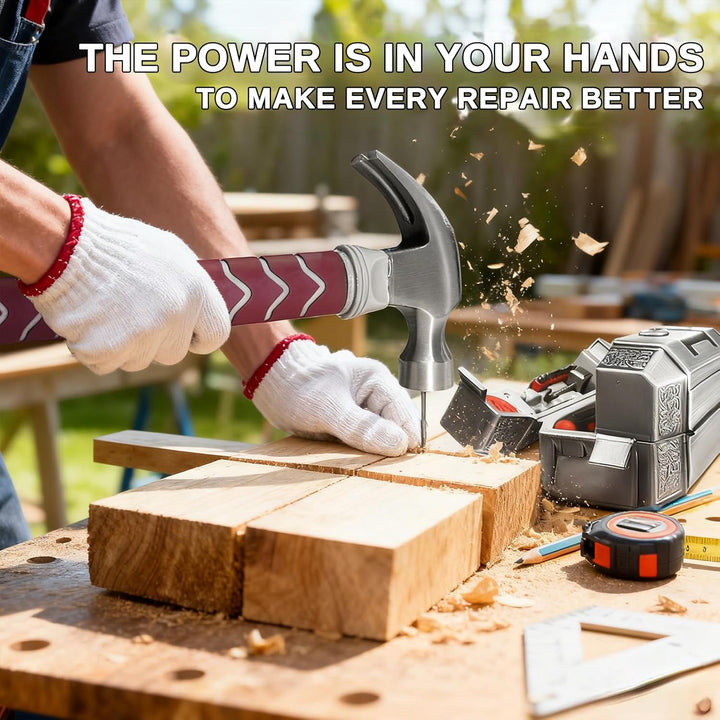 Hammer Tool Box Home Repair Tool Set Multifunctional Hand Hammer Tool Accessories Set for DIY and Ca