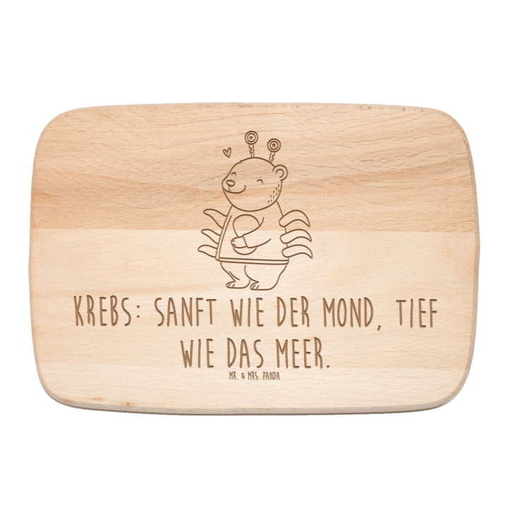 Mr. & Mrs. Panda Holz Servierbrett Krebs Astrologie - Geschenk, Sternzeichen, vesperbrett, Frühstück