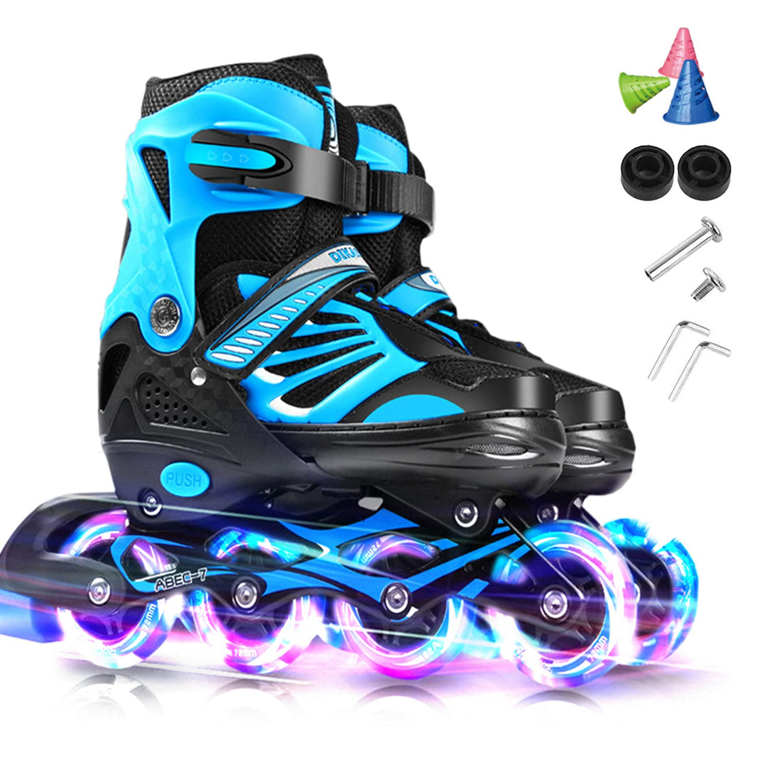 Lixada Inline Skates Kinder Vestellbare Inliner mit beleuchteten PU Rädern Rollschuhe Geschenk für K