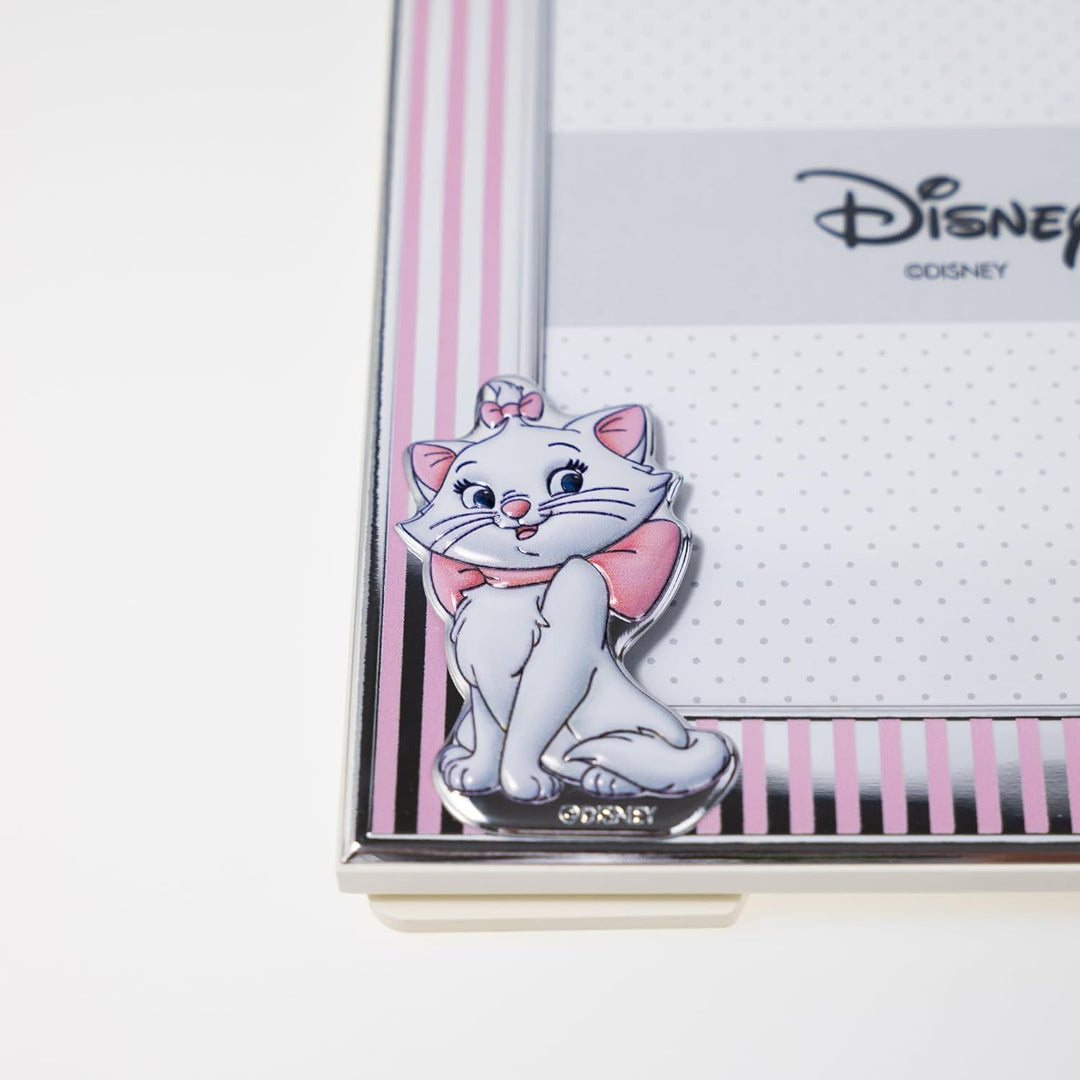 VALENTI & CO. Disney Baby - Minou Aristocats Bilderrahmen in Silber für Kinder, Geschenkidee für Tau