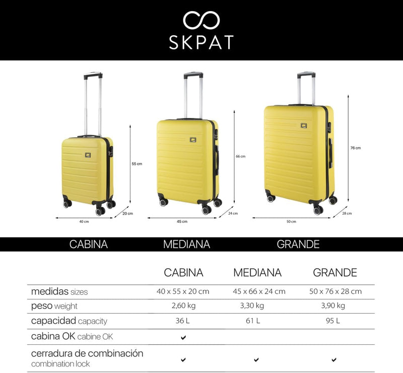 SKPAT - Gepäck-Sets, Reisekoffer, Reisekoffer Set, Kofferset, Hartschalenkoffer, Trolley-Set, Luggag