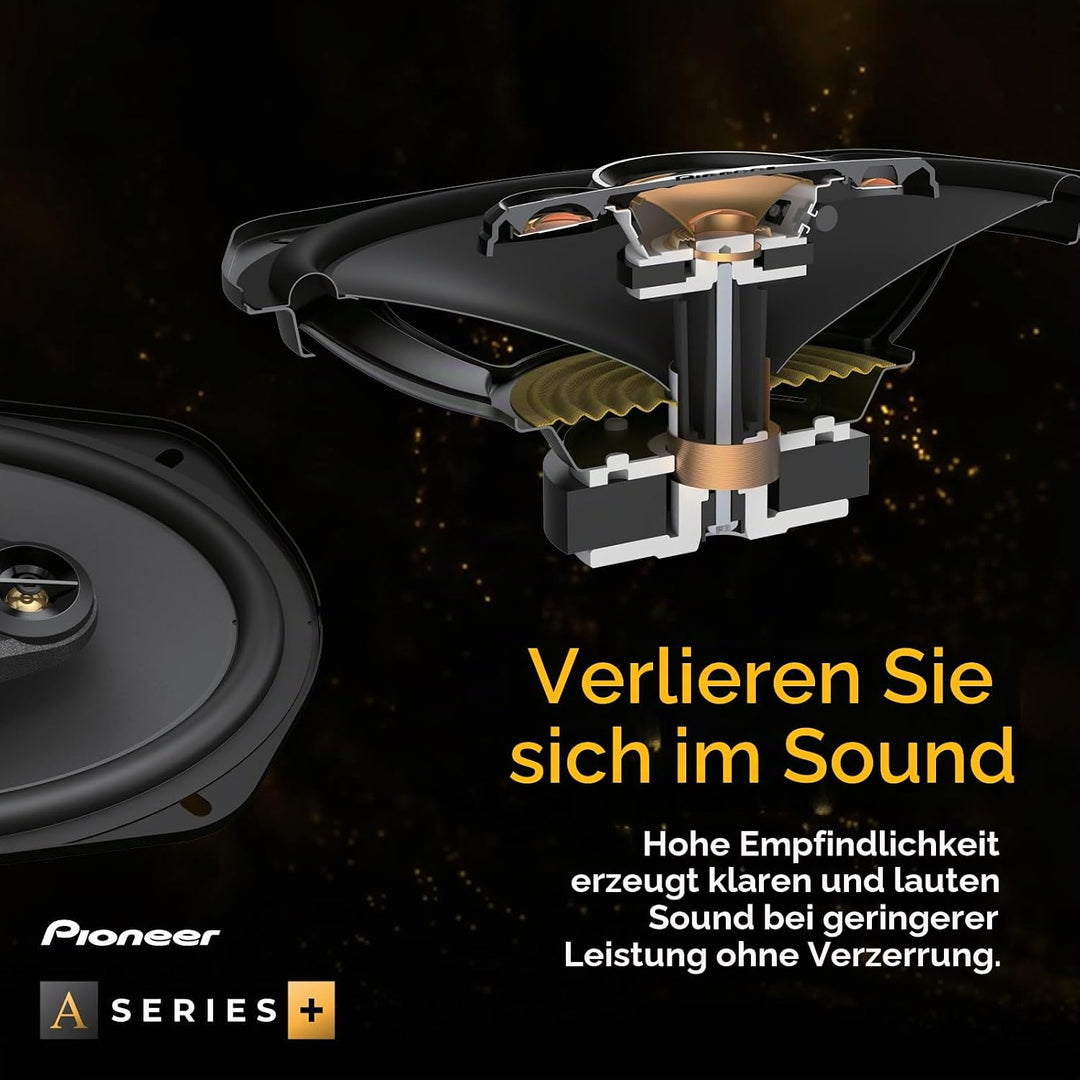 Pioneer TS-A1301C 13 cm 2-Weg-Komponentenlautsprecher Set mit 2 Lautsprechern (je 300 W max., 50 W S