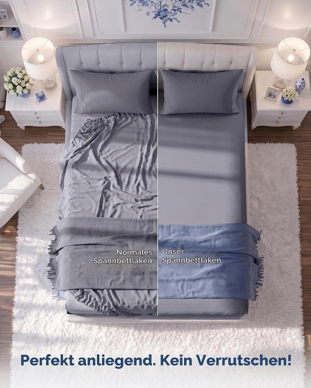 Utopia Spannbettlaken 6-teilig Grau Twin grau, Twin Grau