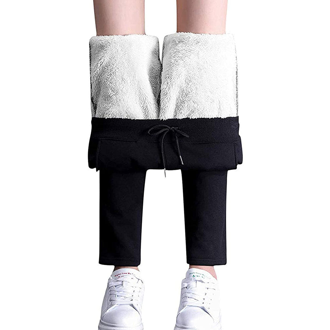 Damen Thermo Strumpfhose Warme Hosen Winterwarme Dicke Leggings aus Kaschmirwolle Thermo Strumpfhose