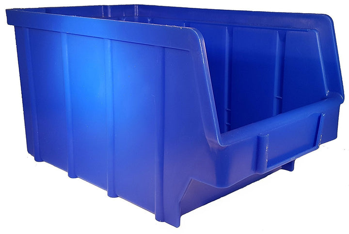 S&amp;S-Shop 26 Stapelboxen Blau Gr.3, aus hochwertigem Kunststoff, mit Schildcheneinschub, Ordnungsboxe