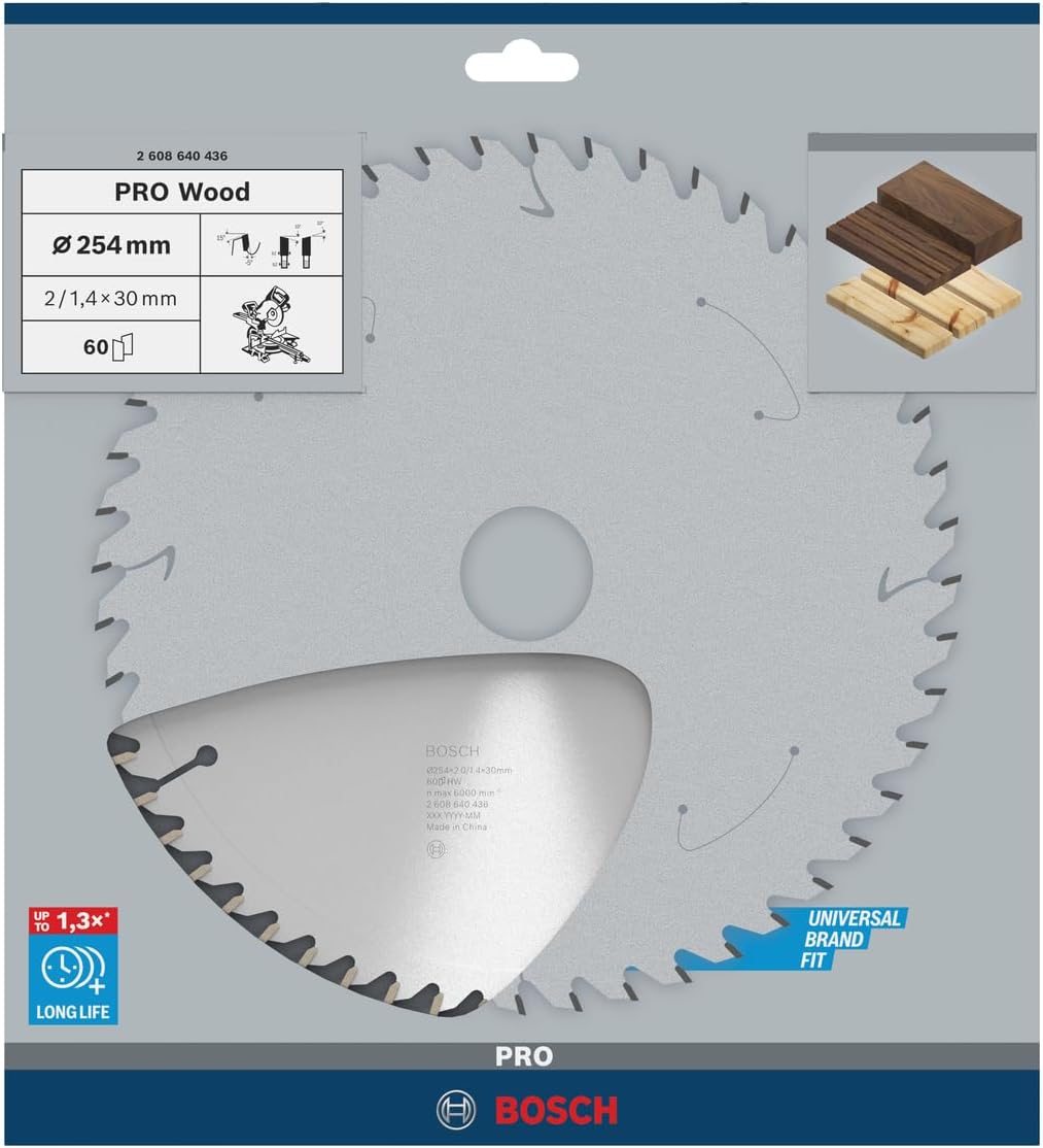 Bosch Accessories Bosch Professional 1x Kreissägeblatt Optiline Wood (Sägeblatt für Holz, Ø 254 x 30