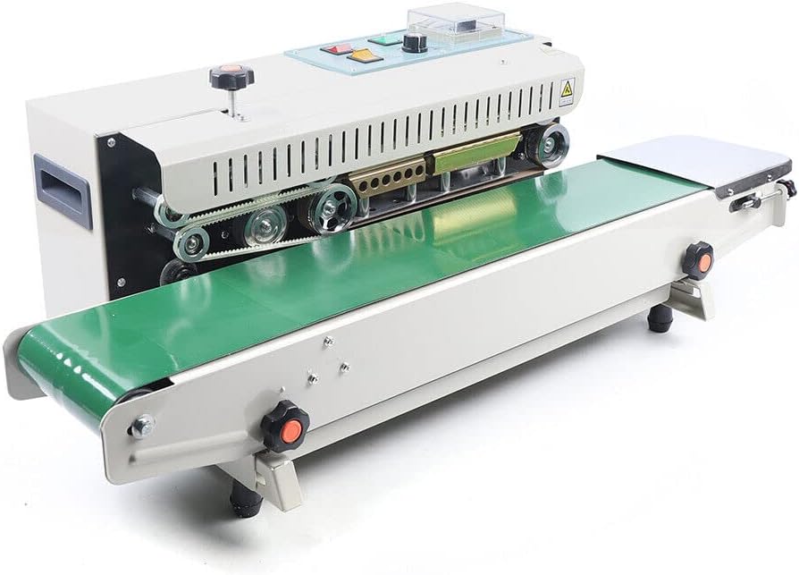 500W Automatisch Durchlaufsiegelgerät Folienschweissgerät Horizontal Kontinuierlich Plastiktüte Sieg