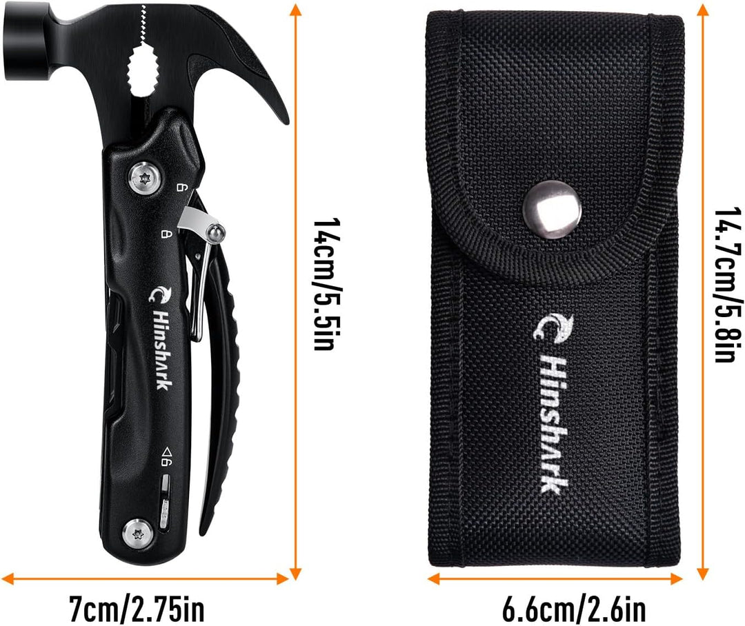 Hinshark Geschenke für Männer, 12 in 1 Multitool Camping Zubehör, Adventskalender Füllung für Männer