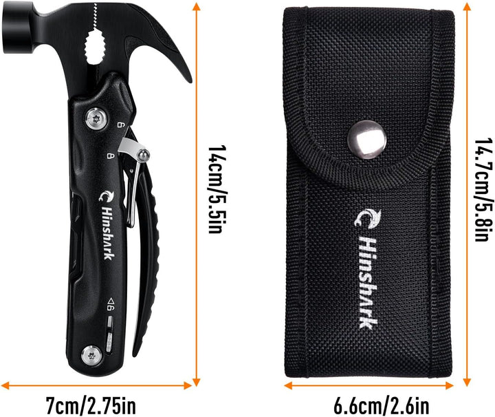 Hinshark Geschenke für Männer, 12 in 1 Multitool Camping Zubehör, Adventskalender Füllung für Männer
