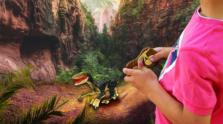 Lexibook, RC Raptor Control, realistischer Ferngesteuerter Dinosaurier, gelenkige Bewegungen, Brülle