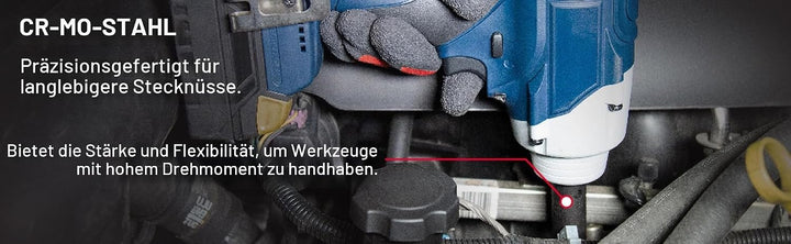 Sunex SUN2645 26PC 0,5 Zoll-Laufwerk Metric Steckschl-ssel Set Steckschlüsselsatz, Steckschlüsselsat