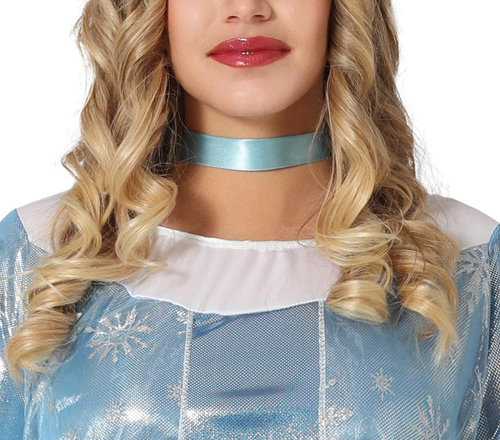 Fiestas Guirca ELSA Schneekönigin gefroren Kostüm Frauenkleid