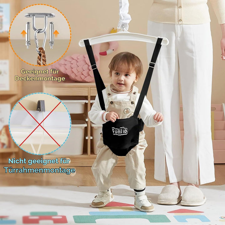 FUNLIO Baby Türhopser mit Deckenhaken für 6–24 Monate, Baby Hüpfschaukel für Drinnen und Draussen, K