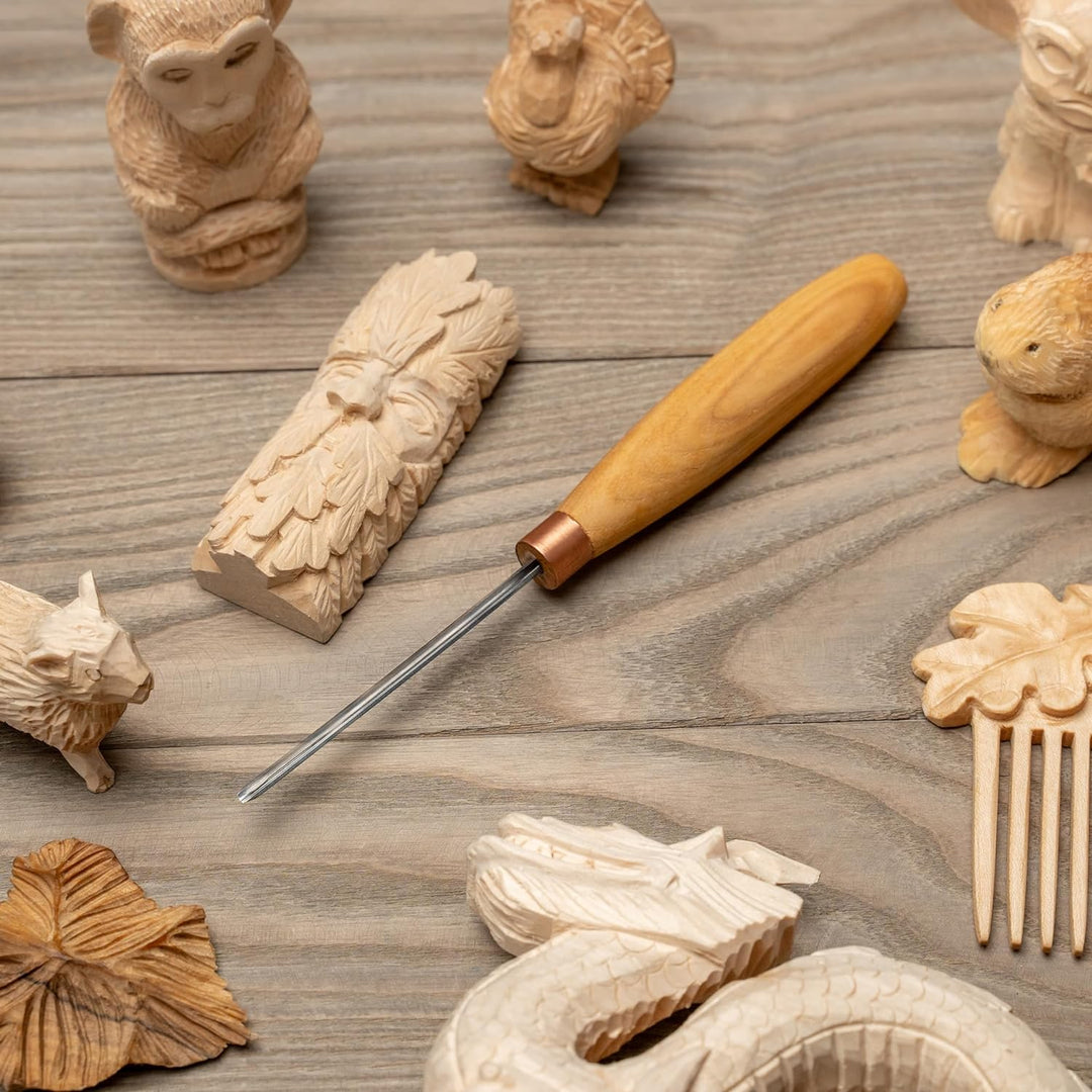 BeaverCraft Holzschnitzerei V Hohleisen K12/02 - Handmeissel für die Holzbearbeitung - Kompaktes Hol