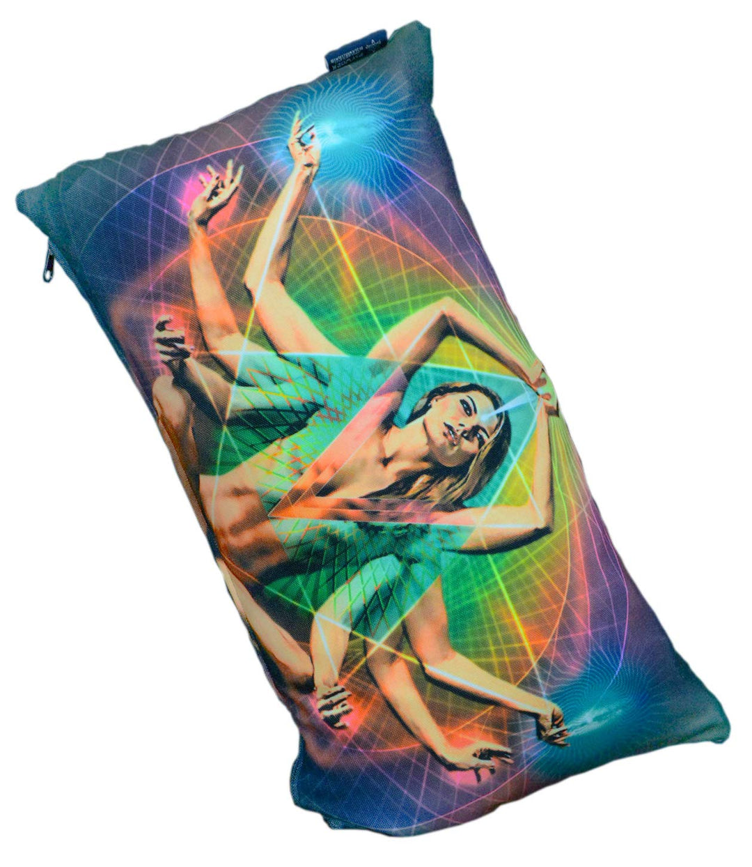 PSYWORK Schwarzlicht Kissen Neon Resonance, 30x50cm