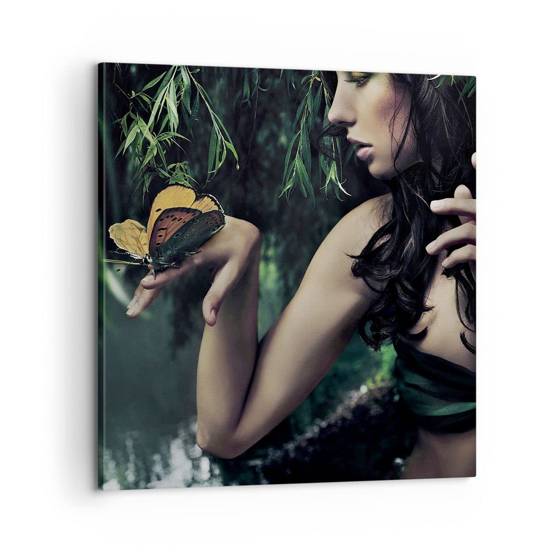 Bilder auf Leinwand Körper Kosmetik Mode Schmetterling Leinwandbild 60x60cm Wandbilder Dekoration Wo