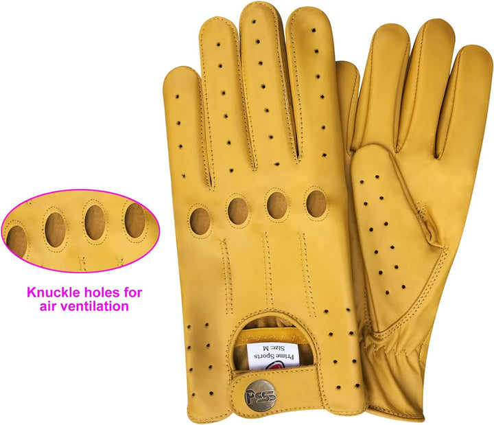 Prime 507 Echtleder-Handschuhe für Herren, qualitativ hochwertig, weich, ohne Futter, zum Autofahren
