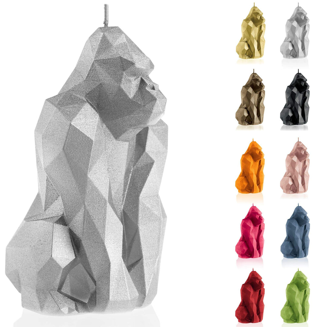 Candellana Handmade Gorilla Low-Poly Kerze Geschenk- Lustig - Dekorative Kerze - Home Décor - Gesche