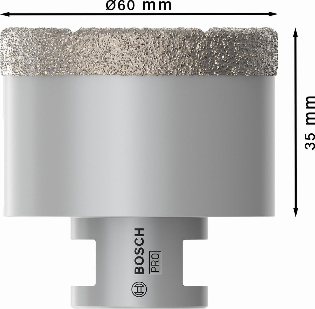 Bosch Professional 1x Diamanttrockenbohrer Dry Speed Best for Ceramic (für Trockenbohren von Hartker