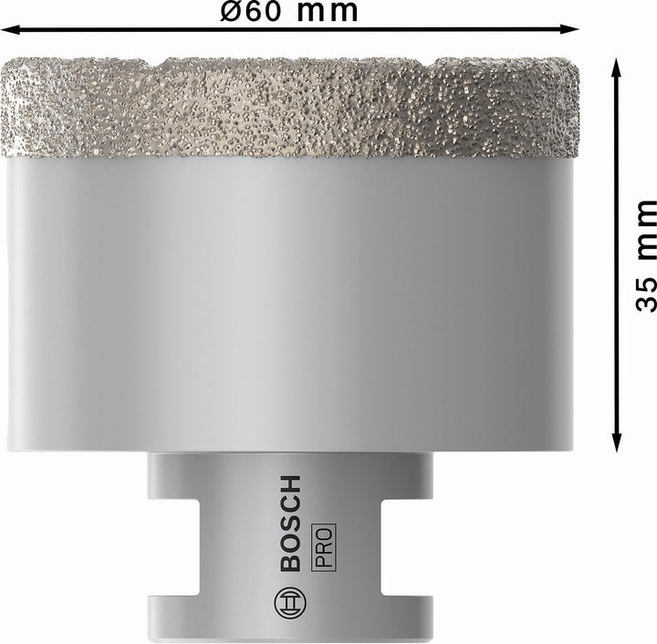 Bosch Professional 1x Diamanttrockenbohrer Dry Speed Best for Ceramic (für Trockenbohren von Hartker