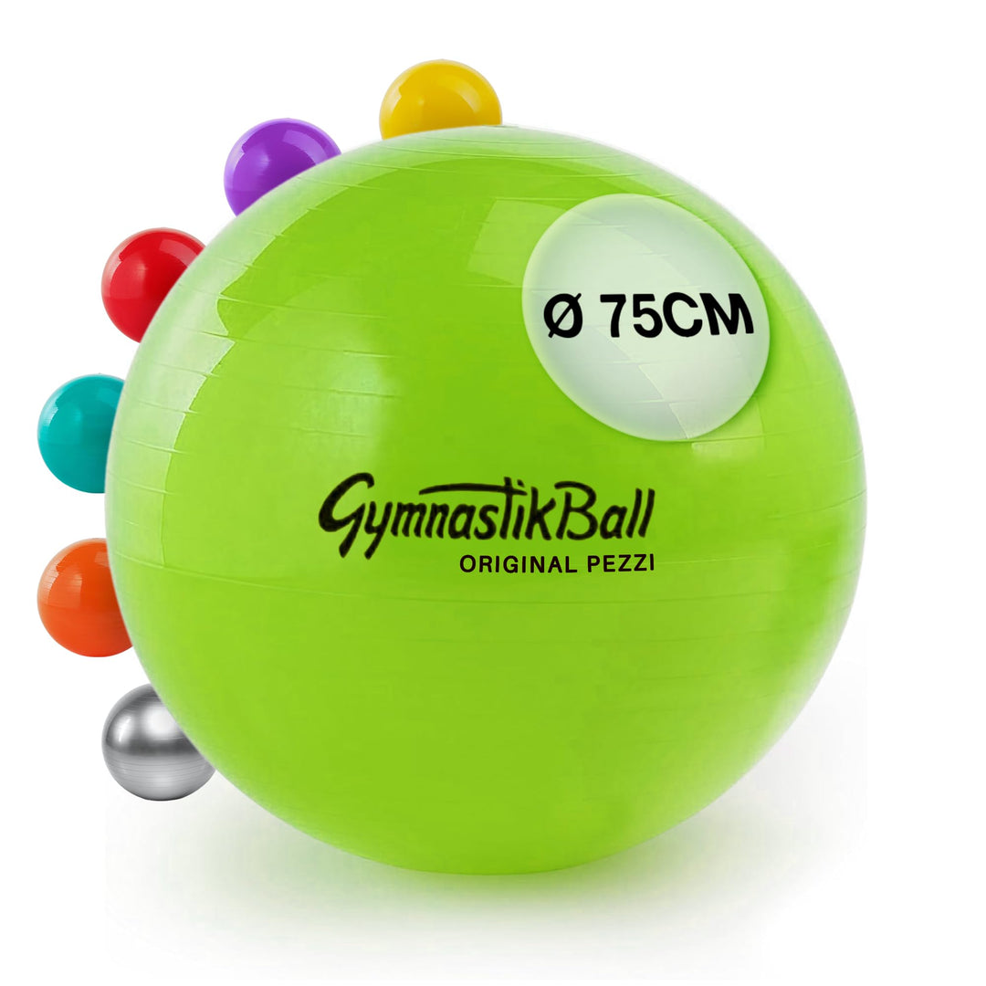 PEZZI - Gymnastikball Original Pezziball Standard 42-75cm Ø – Sitzball für Therapie, Sport & Büro -