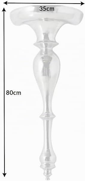 Invicta Interior Stylischer Design Wandkonsole Aluminium 80 cm Beistelltisch silberfarbig Barock