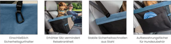Kurgo Rover Hunde-Autositz, Inklusive Autogurt, Einfache Montage, Für Hunde bis zu 9 kg empfohlen, S