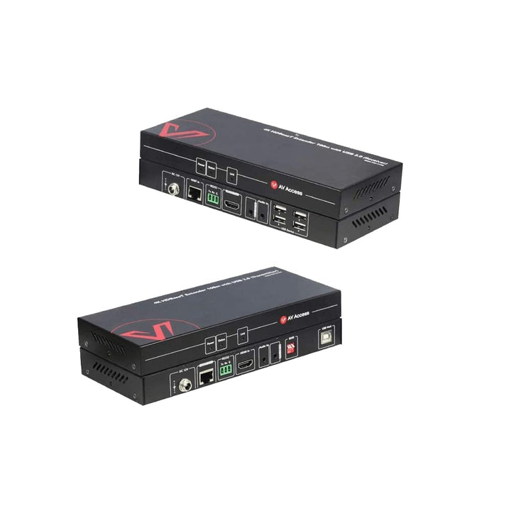AV Access HDMI USB Extender (HDBaseT) KVM, 100m 4K60Hz 1080p120Hz über Cat5e/6/6a/7, Tastatur + Maus